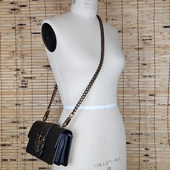Pinko Bronze Python Mini Love Bag